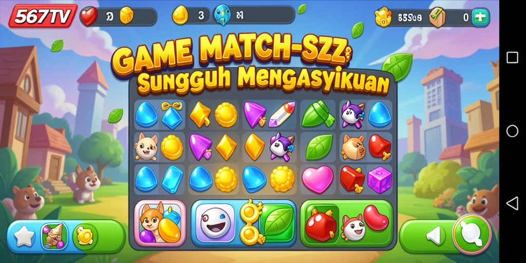 Tampilan gameplay seru 567TV yang penuh warna dan tantangan.