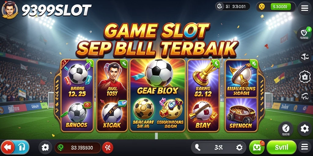 Screenshot gameplay 9399SLOT dengan aksi sepak bola seru.