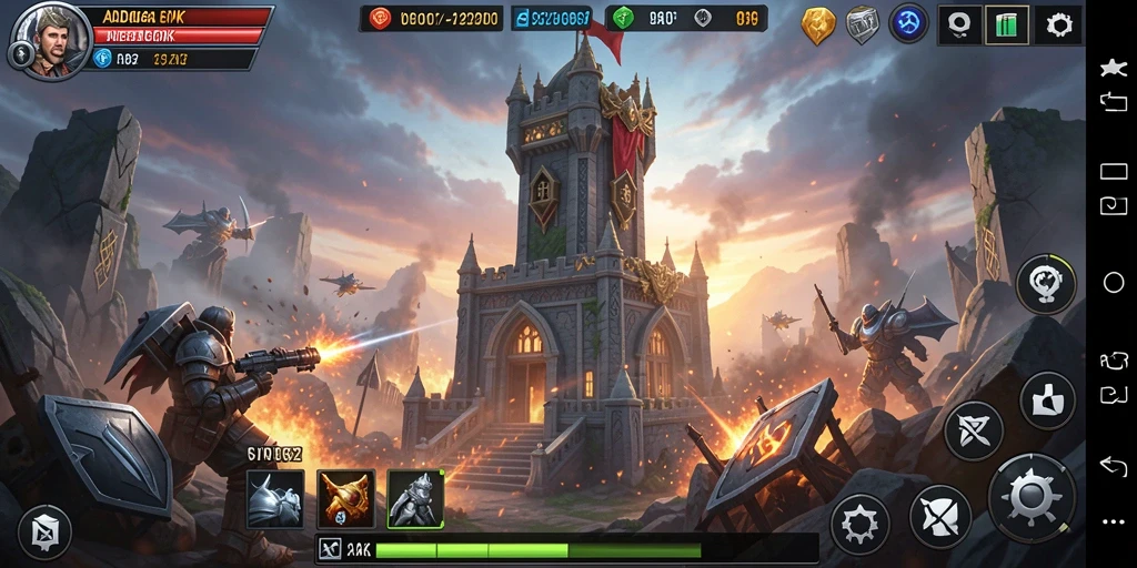 Tampilan menakjubkan dari gameplay ADG62 Tower Defense yang seru.