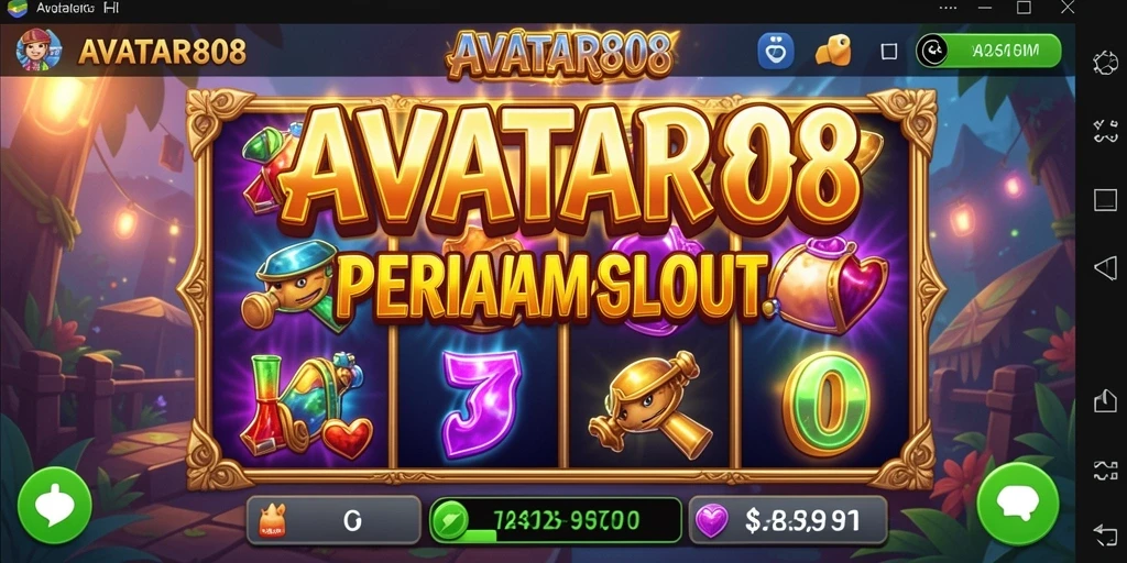 Screenshot gameplay AVATAR808 menunjukkan aksi slot yang mendebarkan dan grafis yang menawan.