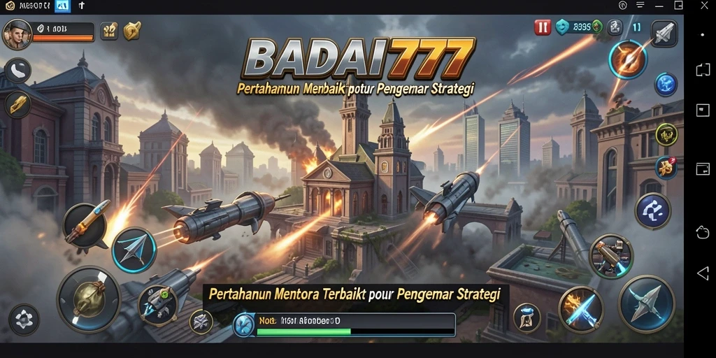 Tampilan gameplay menantang dari BADAI777 di Tower Defense.
