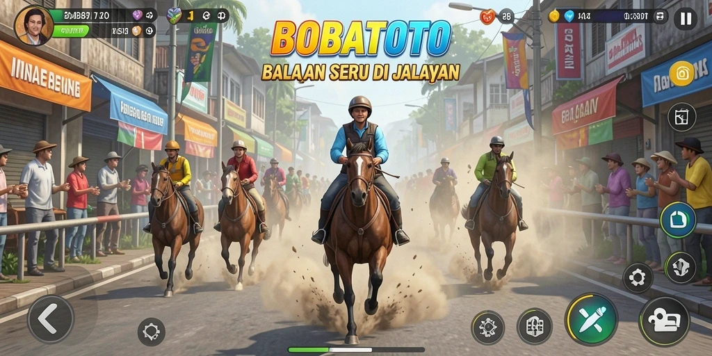 Tampilan gameplay Racing yang intens dan mendebarkan di BOBATOTO.