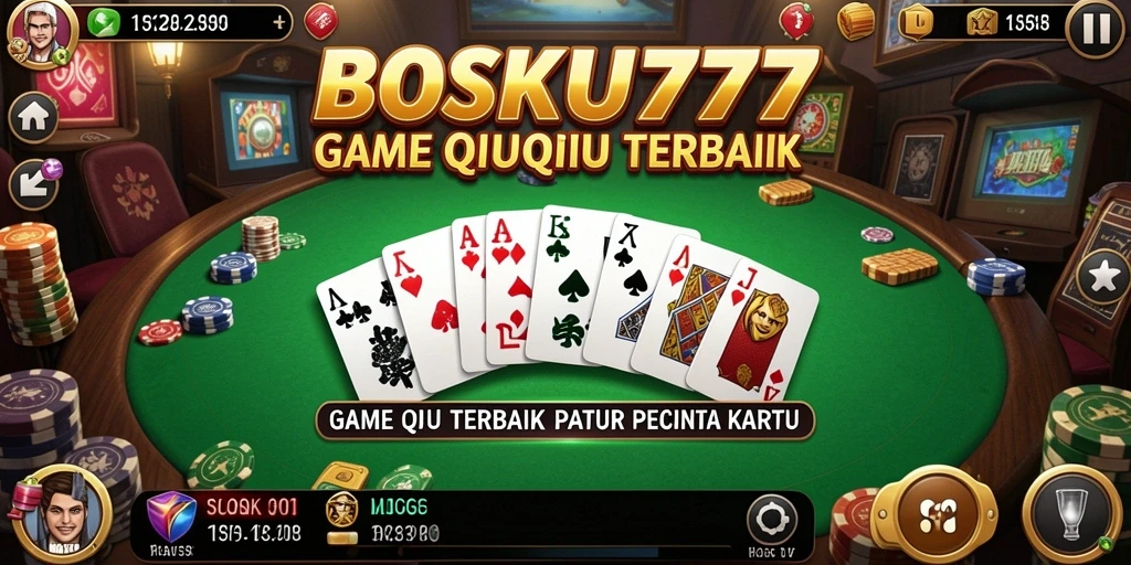 Screenshot gameplay BOSKU777 menampilkan permainan QiuQiu yang seru.