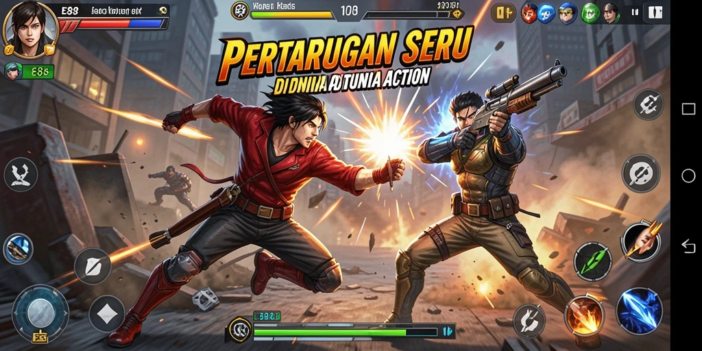 Tangkap momen seru pertarungan di E88 dengan gameplay action yang intens.