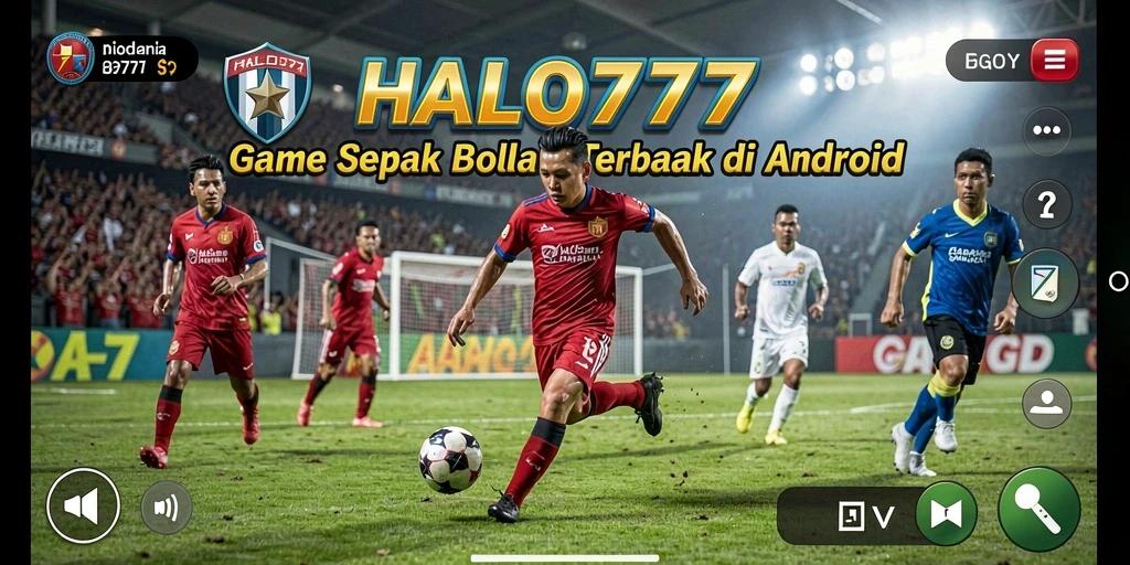 Tangkapan layar gameplay HALO777 yang memperlihatkan aksi pertandingan sepak bola.