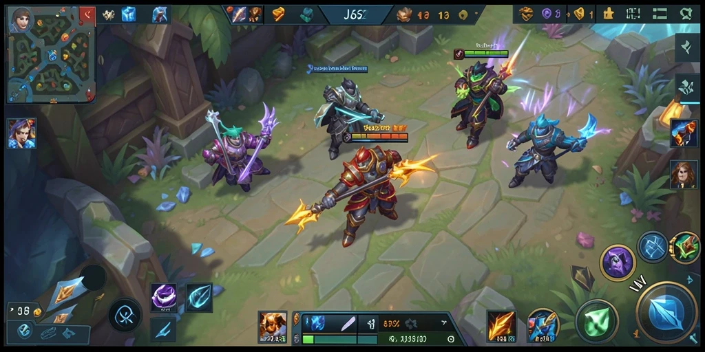 Screenshot gameplay JJ62 menampilkan aksi seru dan strategi tim.