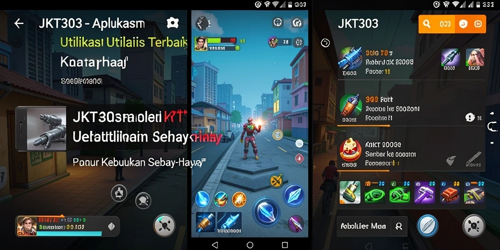 Tampilan antarmuka aplikasi JKT303 yang intuitif dan menarik.