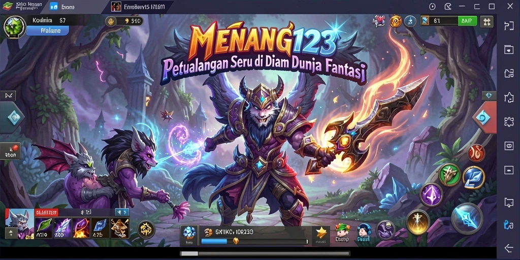 Tampilan gameplay seru dalam MENANG123, dengan aksi petualangan yang mendebarkan.