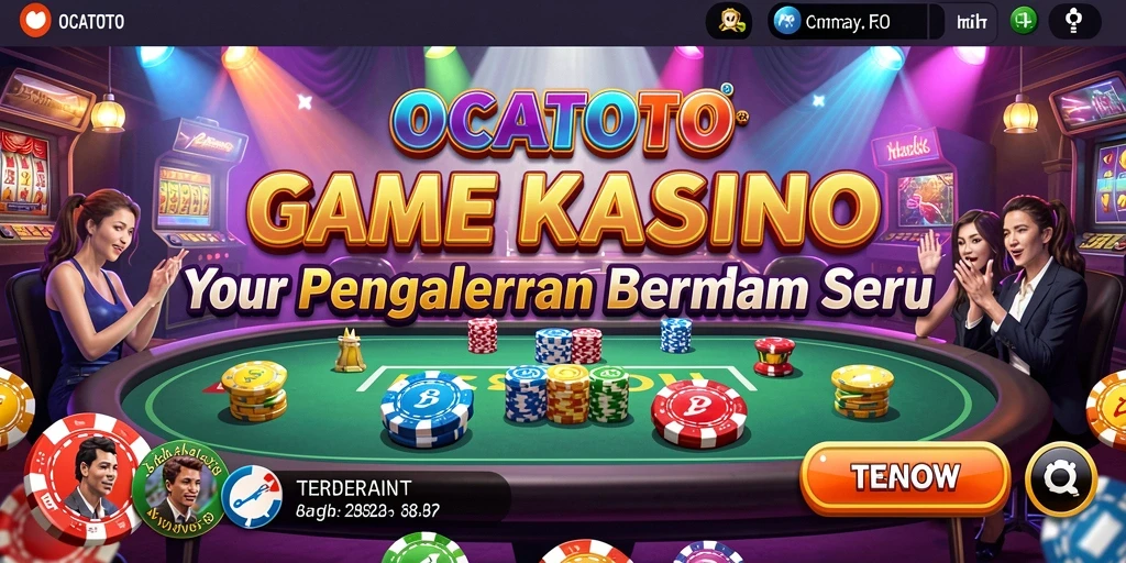 Tampilan gameplay OCATOTO yang mendebarkan dan penuh warna.