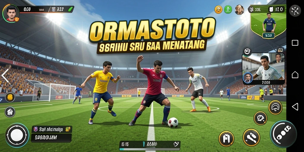 Tangkapan layar ORMASTOTO menampilkan gameplay olahraga yang mendebarkan.