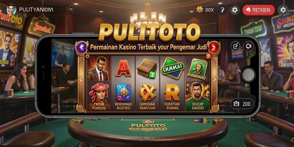 Tampilan gameplay memukau dari PULITOTO dengan nuansa kasino yang menarik.