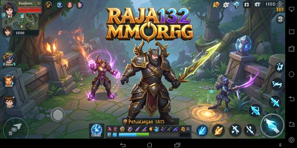 Tangkapan layar gameplay RAJA132 menunjukkan pertempuran epik antar pemain.