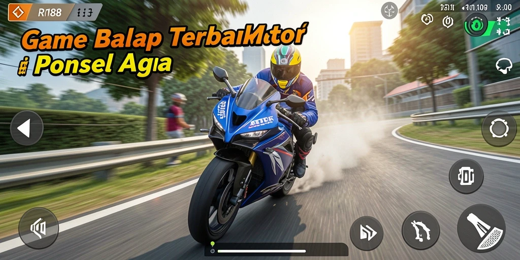 Tampilan gameplay RI188 dengan balapan motor yang seru dan mendebarkan.