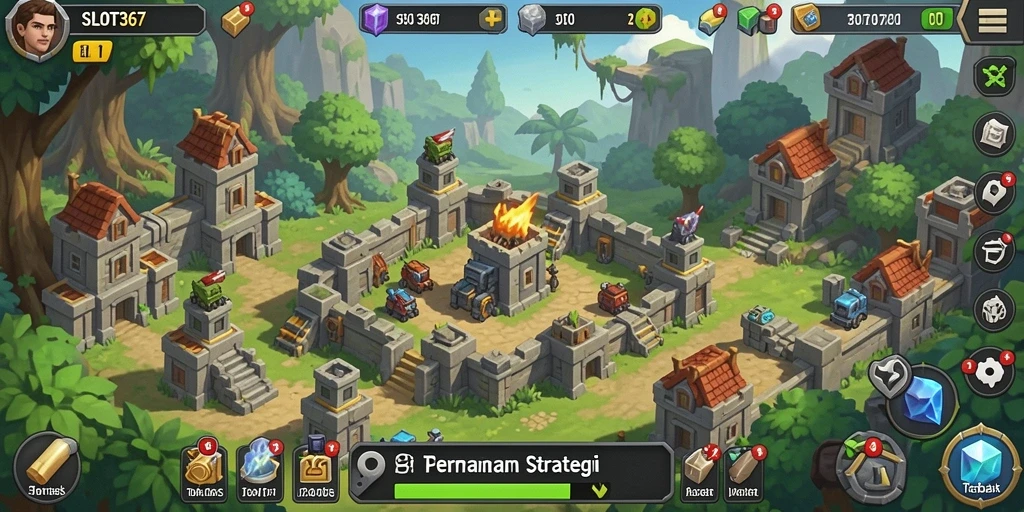 Screenshot menampilkan pertempuran mendebarkan dalam game Tower Defense.